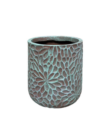 Fiberglass planter RCW-4165 Rust Green 42x44cm